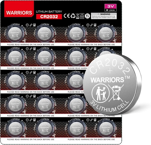 Warriors 20x 2032 batterie - warriors,